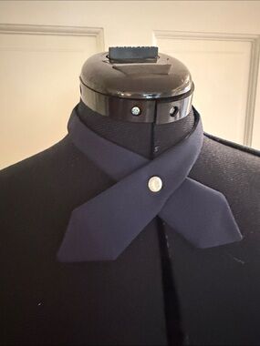 French Toast Navy School Uniform Tie with Button Tab